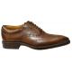 Dogen "Vitello" Brown Wingtip Italian Shoes With Contrast Perforation U307/13